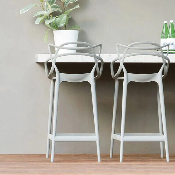 Kartell-Masters-Plastic-Bar-Stool-Set-of-2-4-6-Black-Grey-White