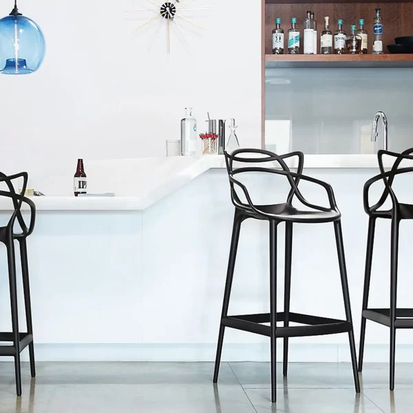 Kartell-Masters-Plastic-Bar-Stool-Set-of-2-4-6-Black-Grey-White