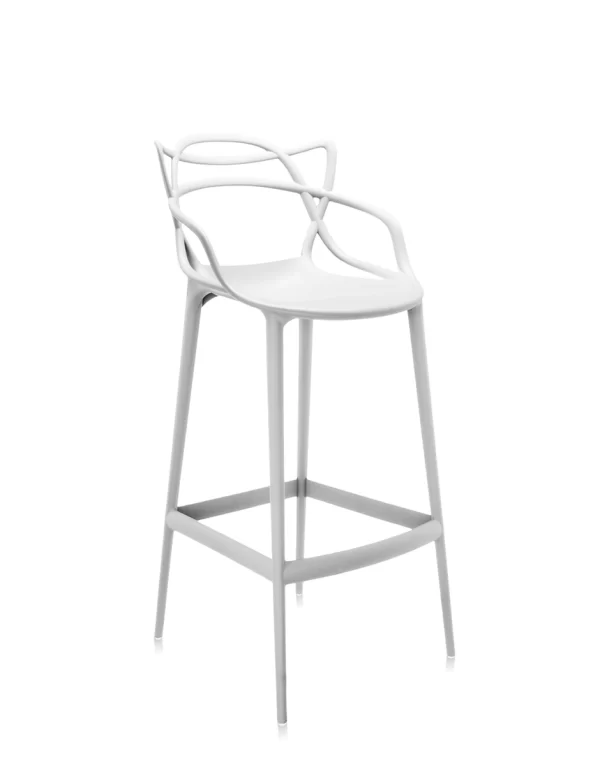 Kartell-Masters-Plastic-Bar-Stool-Set-of-2-4-6-Black-Grey-White